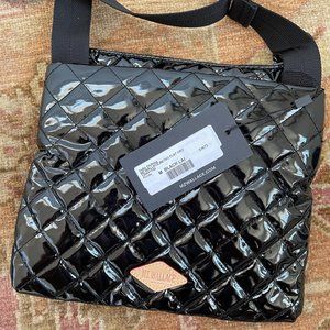MZ Wallace Patent Crossbody Purse Black
